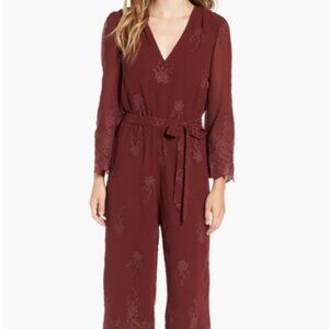 WAYF Hampshire Embroidered Crop Jumpsuit – Size Medium